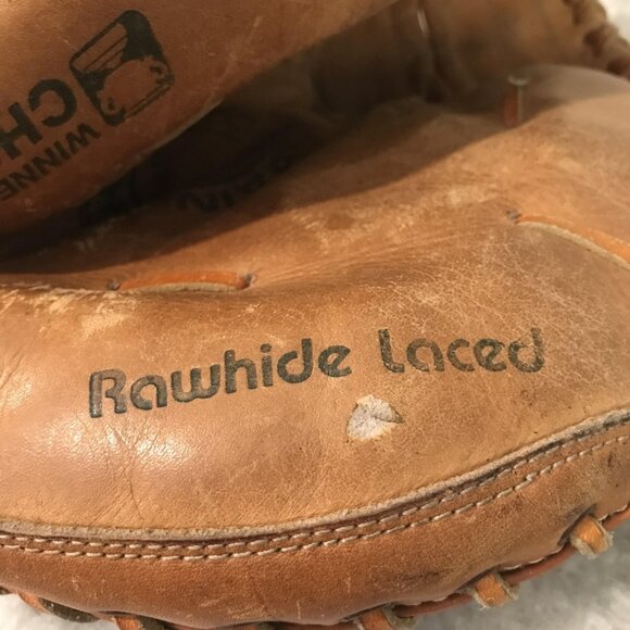 Winner's Choice Baseball Catchers Mitt Professional Model Rawhide Laced Leather - Picture 7 of 9